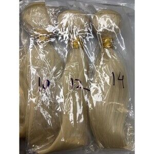 613 Brazilian Virgin  Hair Bundles - Blonde Hair  10 12 14 And 14 16 18 Size